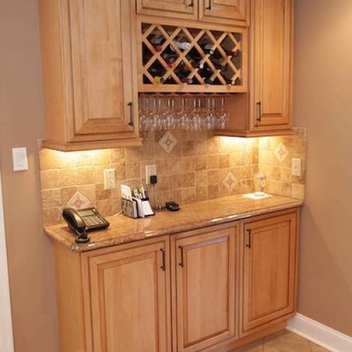 Broomall kitchen remodel wine rack